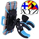 XYZ Supplies® Cell Phone Mount/Holder for Boat, Motorcycle/Bike Handlebars, Microphone, Music, or Drum Stand, iPhone, Samsung, Smart Phone, (Blue)