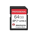 Manfrotto 64GB SD Professional Memory Card, UHS-II, V90, U3 280 MB/s Read, 250MB/s Write, Memory Card for Digital Reflex Cameras and Video Cameras