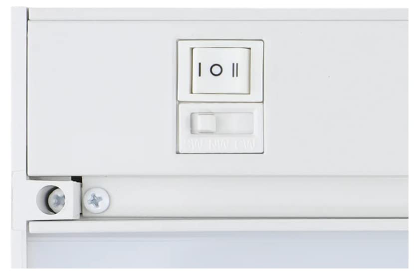 H. Bowes 9" White 120v 90+ CRI Color Select 3000K, 4000K, 5000K - Under Cabinet LED 220 Lumen Light Hard Wire Linkable with Knock Outs Contractor