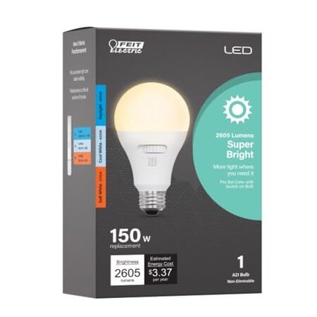 Feit Electric A21 E26 (Medium) LED Bulb Tunable White 150 Watt Equivalence 1 pk