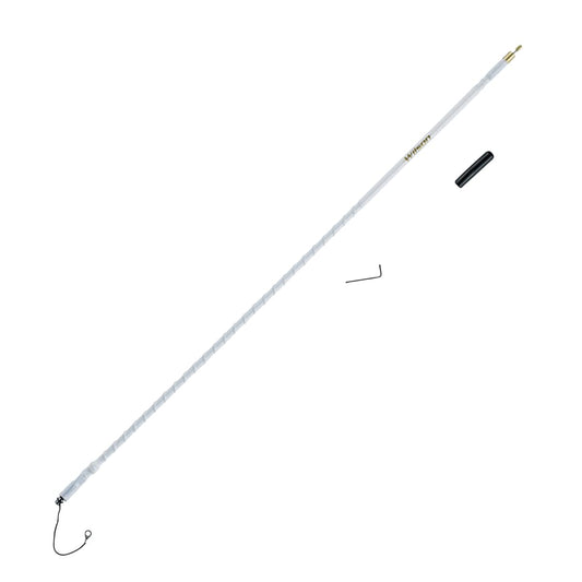 Wilson Antennas 305-485 CB Antenna Silver Load FGT Series 3'Fiberglass Whip Antenna, AM|FM Ready, White