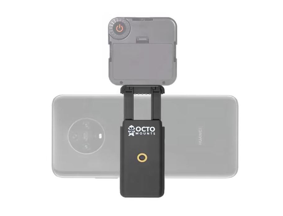 OCTO MOUNTS - 2 Pack Universal Smartphone Holder Set for Mounting Any Phone. Has Camera Screw (1/4-Inch 20), Easily Connect Your Cell Phone to GoPro