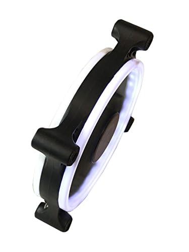 APEVIA 12L-CWH 120mm Silent Dual Rings White LED Fan with 32 x LEDs & 8 x Anti-Vibration Rubber Pads