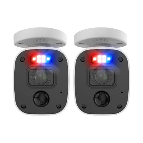 Swann Enforcer™ 4K Add-On Indoor/Outdoor Bullet Camera - PRO-4KMQB 2 Pack with Siren and Mic