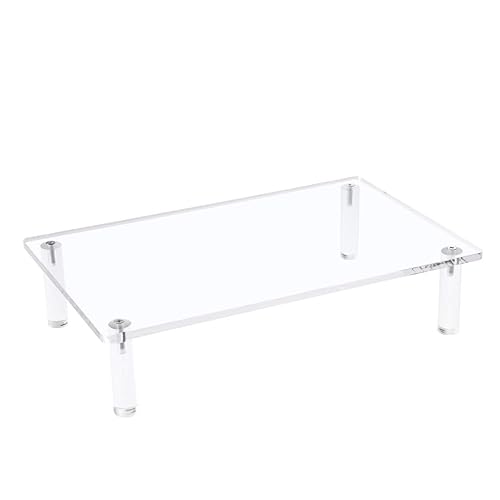 Sumerflos Clear Acrylic Monitor Laptop Stand, Sturdy and Save Space Computer Laptop Monitor Riser Stand for Home Office Desktop Universal Stand