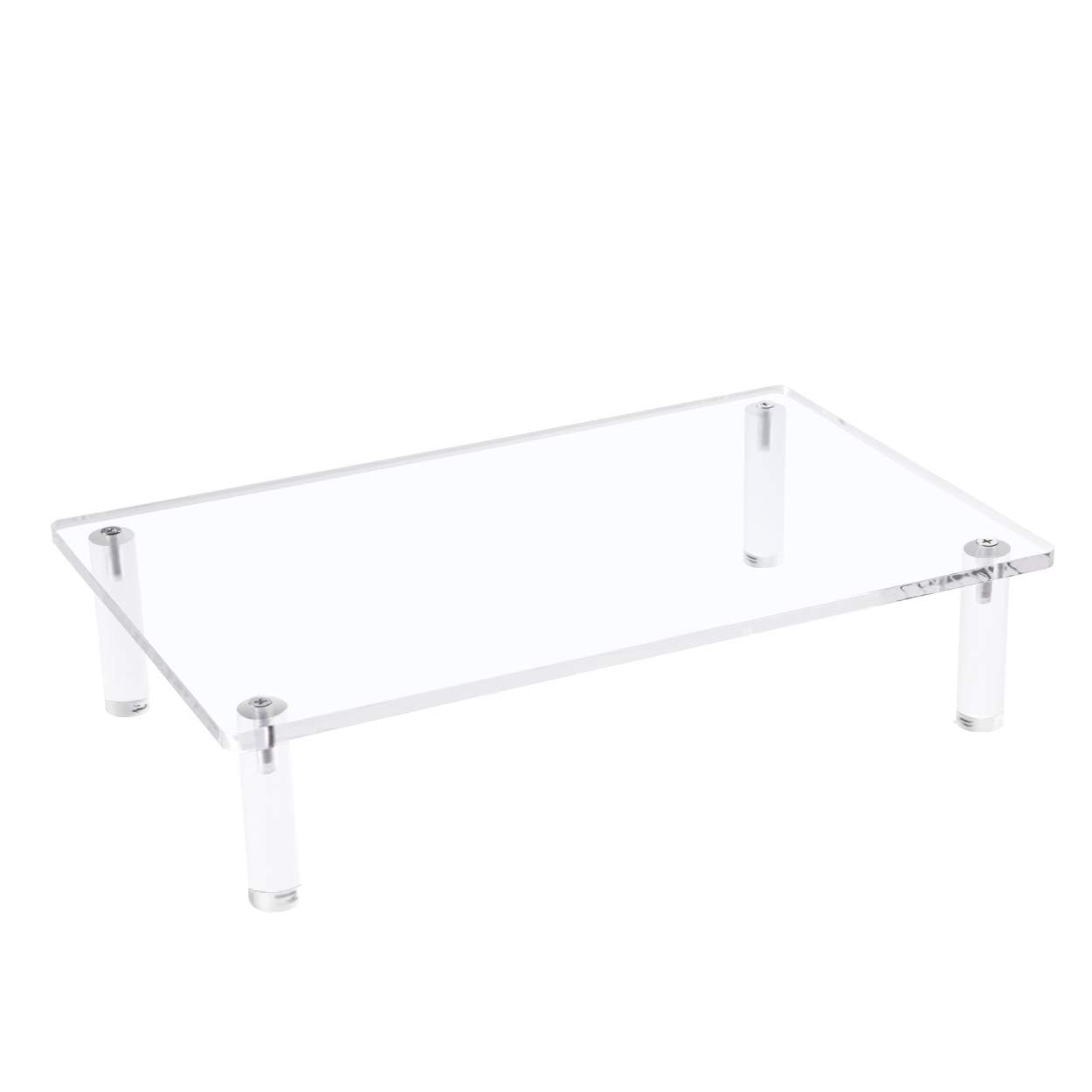 Sumerflos Clear Acrylic Monitor Laptop Stand, Sturdy and Save Space Computer Laptop Monitor Riser Stand for Home Office Desktop Universal Stand