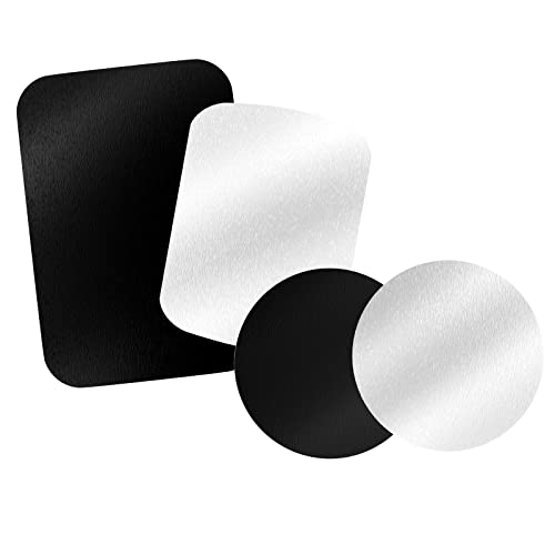 Tryone Metal Plate for Magnetic Car Mount 4 Pack Disc with 3M Adhesive Compatible with Phone Magnets/Cell Phone Automobile Magnet Cradles, No Logo or