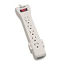 Tripp Lite 7 Outlet Surge Protector Power Strip, 15ft. Extra Long Cord, Right Angle Plug, Fax/Modem Protection, RJ11, $75K Insurance & Manufacturer's