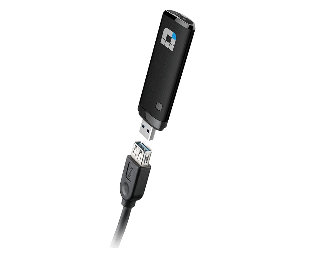 D-Link WiFi USB Adapter AC1200 Mini Wireless Internet Dual Band 3.0 Wi-Fi Netowrk Desktop Laptop (DWA-182),Black