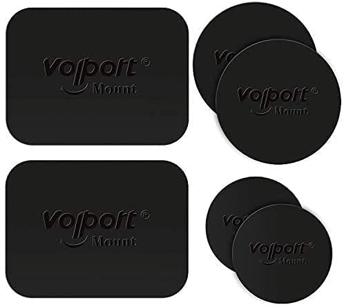 volport Metal Plate for Phone Magnet, 6 Pack Magic Plates Replacement with Sticky Adhesive for Magnetic Car Phone Mount Holder