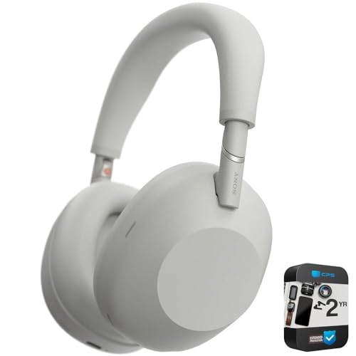 Sony WH-1000XM6/S Best Wireless Noise Canceling Headphones, Platinum Silver Bundle with Deco Gear CPS Exclusive 26 Month Protection Pack | Official…