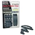 Master Mounts 108 Cord n' Cable Clips for AV Cord Management - Tames The Wild Cords Behind Your TV and Electronics, Set Includes 10 Clips (Black)