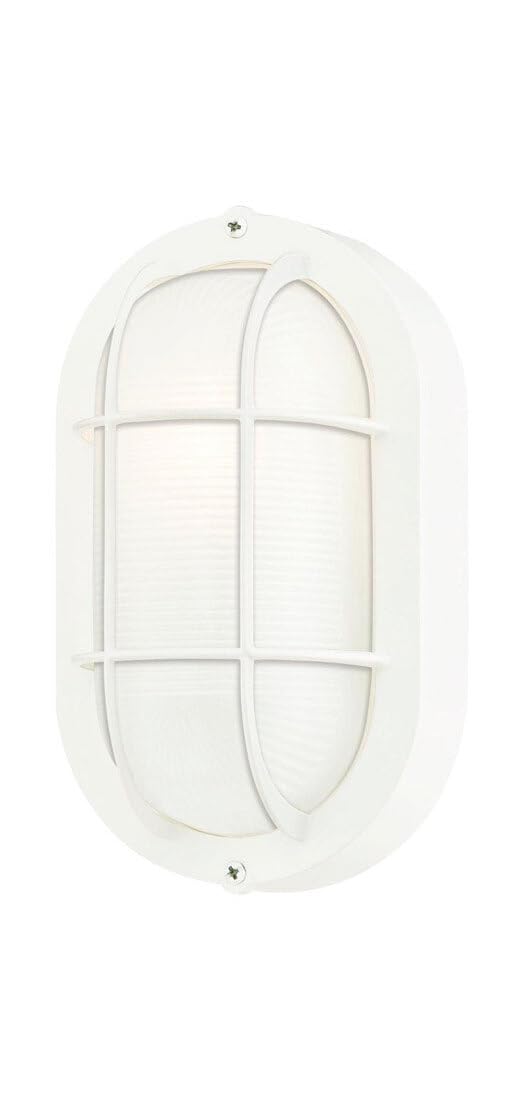 Westinghouse 6783500 Traditional One-Light Outdoor Wall Fixture, White Finish, White Glass Lens