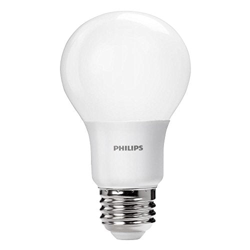 Philips LED Non-Dimmable A19 Frosted Light Bulb: 800-Lumen, 2700-Kelvin, 8.5-Watt (60-Watt Equivalent), E26 Base, Soft White, 2-Pack