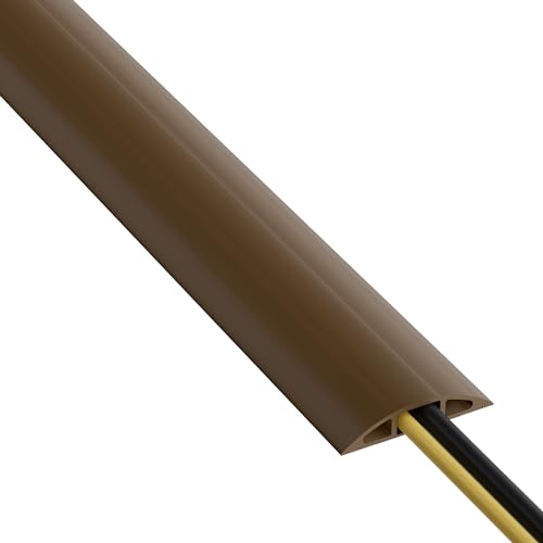 D-Line 6ft Floor Cord Cover, Cable Protector, Hide Extension Cords, Protect Cords, Prevent Cable Trips, Heavy Duty Cord Hider - Cable Cavity = 0.63"