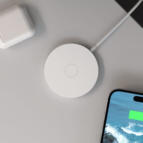 PhoneSuit MagPad | Magnetic Wireless Charger Pad for MagSafe & USB-C Cable| Minimal, Non-Scratch, Slim, Light | Fast-Charging 15 Watts | for Apple