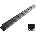 24” Hardwired Power Strip (NO Power Cord), 6 (NEMA 5-20R) Vertical Outlets (NOT Tamper Resistant), with Ears (with mounting tabs on Both Ends), 20