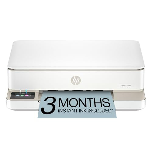 HP Envy 6155e Wireless All-in-One Color Inkjet Printer, Portobello, Print, scan, copy, Duplex printing Best-for-home, 3 month Instant Ink trial