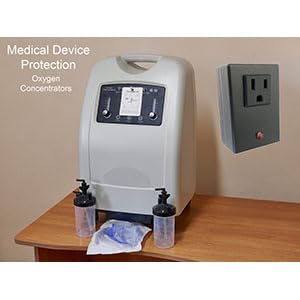 SSP120V Plug in Outlet 120V Surge Protector Great for Medical Equipment Like CPAP, Oxygen Machines, Home Electonics, RV, Marine and More. Protect Your