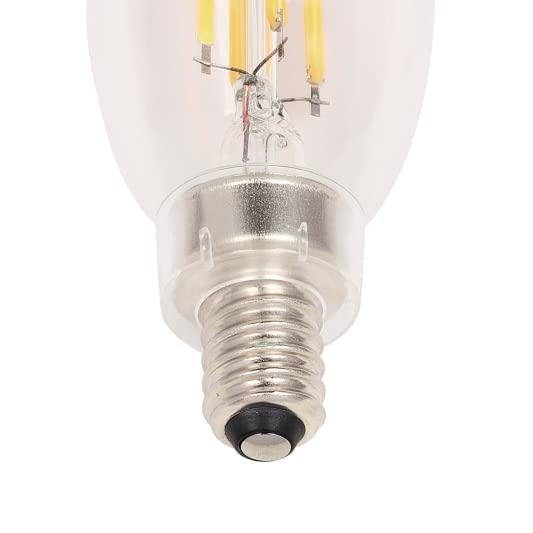 Westinghouse 3517120 3517120 40-Watt Equivalent B11 Dimmable Clear Filament Led Light Bulb with Candelabra Base (6 Pack), Clear