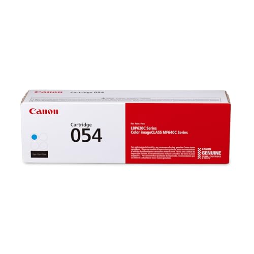 Canon Genuine 054 Cyan Toner Cartridge Compatible with LBP622Cdw, LBP623Cdw, MF641Cdw, MF642Cdw, MF644Cdw