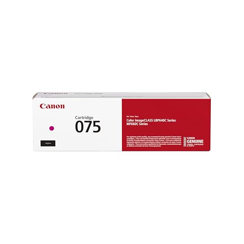 Canon Genuine 075 Magenta Toner Cartridge Compatible with MF660 Series and LBP640 Series Laser Printers