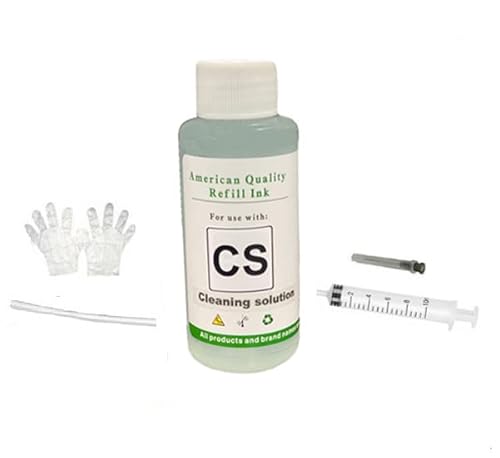 VC Printhead Cleaning Kit Inkjet Universal Printer Nozzle Cleaner Solution Print Head Flush Cleaning for HP Brother Canon - Works on Pigment Ink
