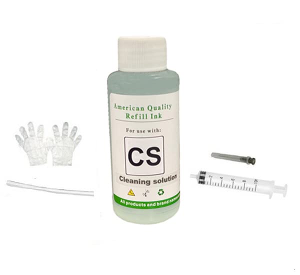 VC Printhead Cleaning Kit Inkjet Universal Printer Nozzle Cleaner Solution Print Head Flush Cleaning for HP Brother Canon - Works on Pigment Ink