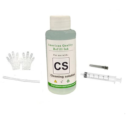 VC Printhead Cleaning Kit Inkjet Universal Printer Nozzle Cleaner Solution Print Head Flush Cleaning for HP Brother Canon - Works on Pigment Ink