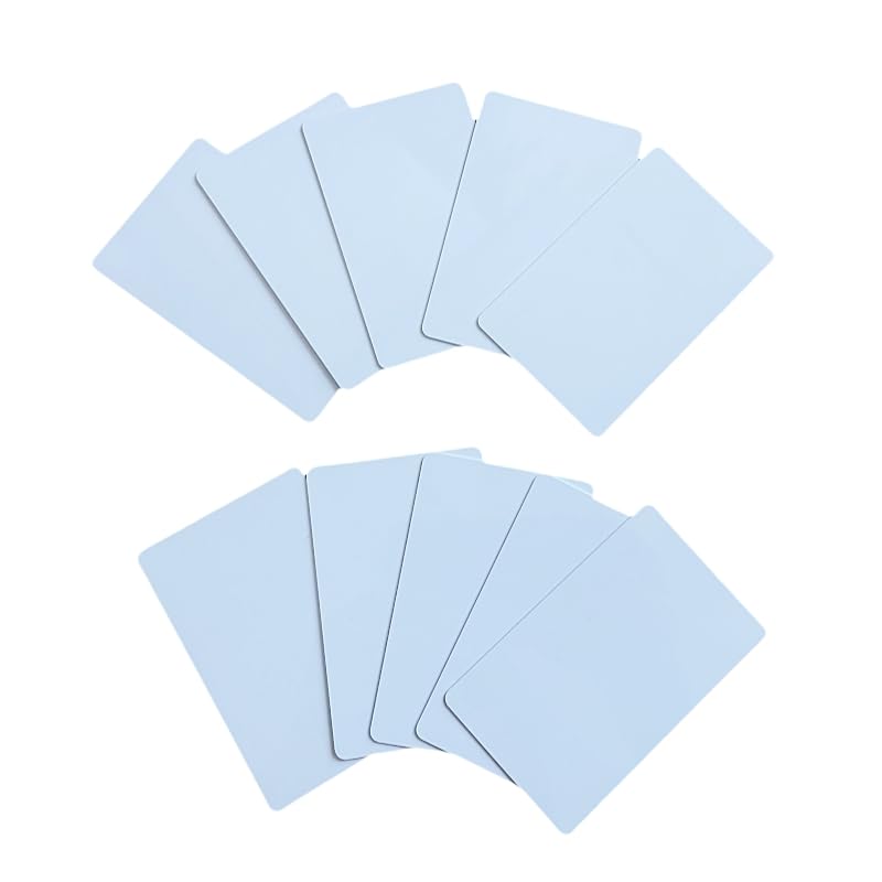 YARONGTECH 13.56mhz RFID 1K Evolis Printable White PVC Card for Door Entry Access Control (Pack of 10)