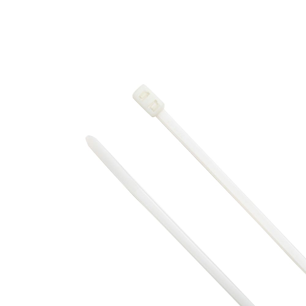 ZipTie.com 8-inch Natural Double Loop Cable Tie, 50-lb Tensile Strength, 100-Pack