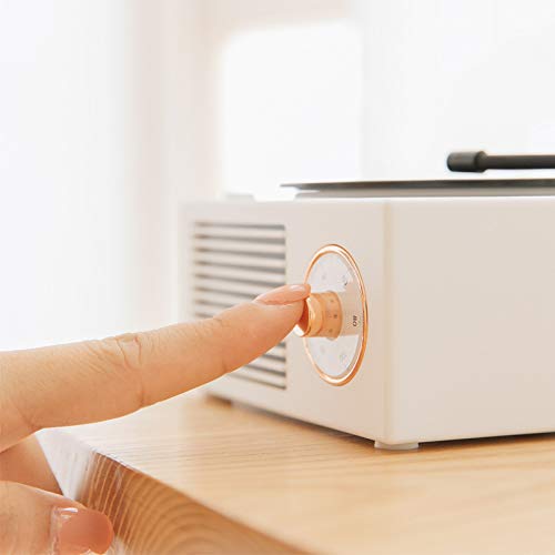 Old Fashioned Classic Style Bluetooth Speaker Pink Vinly Record Player Style Cute Look Creative Gift for Girls Bass Enhancement Loud Volume Speaker