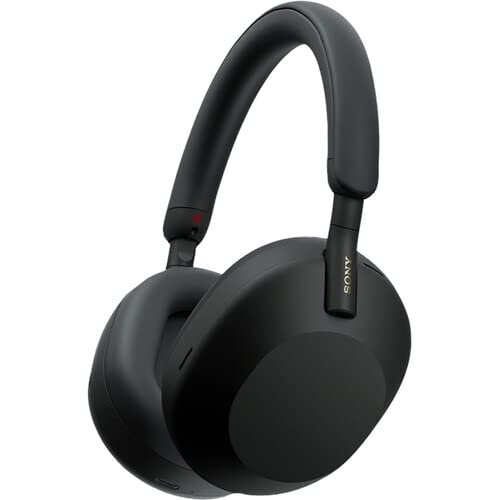 Sony WH-1000XM5 Wireless Noise Canceling Headphones with Auto Noise Canceling Optimizer, Crystal Clear Hands-Free Calling, and Voice Control, Black…