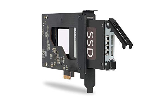 ICY DOCK 2.5 inch SATA SSD Removable Hard Drive Bay Adapter for PCIe Expansion Card Slot | ExpressSlot MB839SP-B