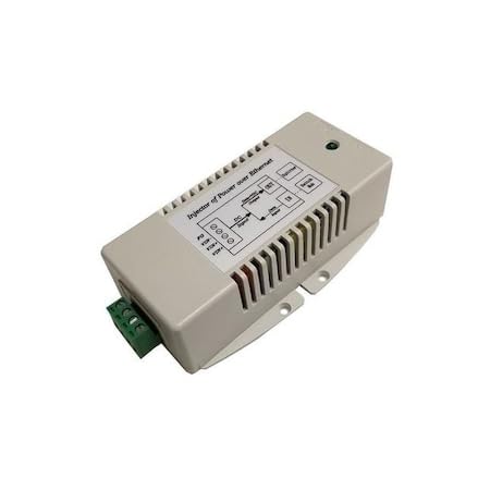 10-15V Wire Terminal Input, DCDC Converter and 56V 50W Gigabit Passive PoE Inserter, Shielded and Surge Protected, Low Voltage Disconnect