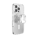 PopSockets Phone Grip for MagSafe, Magnetic Holder, Phone Stand, Heart - Pillow Cut Heart Clear Glitter