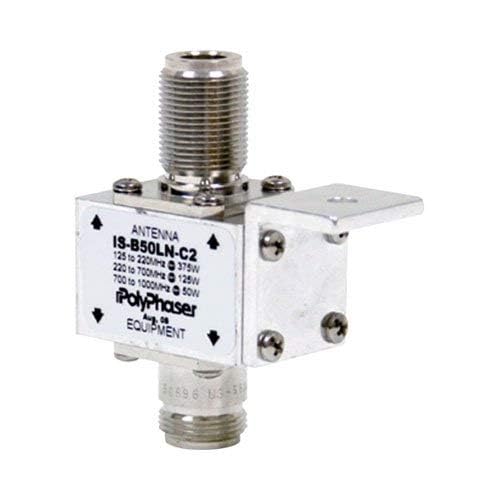 Polyphaser Lightning Arrestor Surge Protector Bulkhead / Bracket , DC Block - Polyphaser IS-B50LN-C2