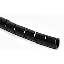 Black Polyethylene Spiral Wrap - 1/4" OD - 25 Foot Spool