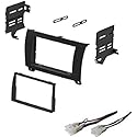 ASC Car Stereo Dash Install Kit and Wire Harness for Installing an Aftermarket Double Din Radio for Some Toyota: 2008-2016 Sequoia and 2007-2013