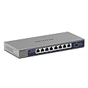 NETGEAR 8-Port 1G/10G Gigabit Ethernet Unmanaged Switch (GS108X) - with 1 x 10G SFP+, Desktop or Wall-Mount, Limited Lifetime Protection