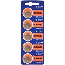 Sony CR1632 3 Volt Lithium Coin Cell Battery (5 Batteries)