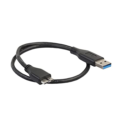 (2 Pack) Superspeed USB 3.0 Cable USB-A Male to USB Micro B - (1.5 Feet) Black for WD My Passport Ultra, My Passport X Portable USB 3.0 Hard Drive