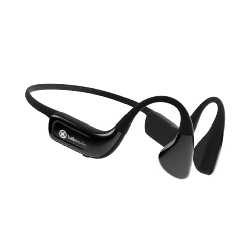 K KAIBOAUDIO Kaibo Flow - Bone Conduction Headphones with Noise-Cancelling Mic - Adjustable Headband - USB-C Quick Charge - IPX67 Waterproof - Sport…