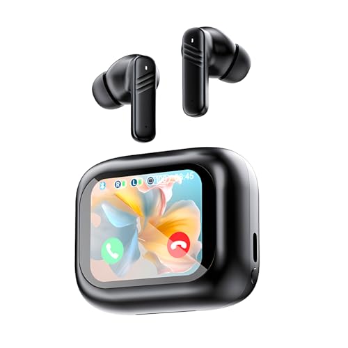 HORNORM ANC Wireless Earbuds with Smart Touch Screen -Active Noise Cancelling Bluetooth 5.4 in Ear Earphones with Microphone,Stereo Sound - Long
