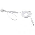 Flat Wired Headset MONO Handsfree Earphone Mic Single Earbud Headphone Earpiece [3.5mm] [White] for Ipod Nano 5th Gen, 7th Gen, Touch 1st Gen, 2nd…