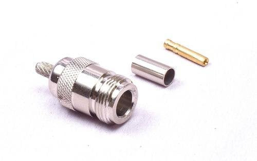 1 x New N Type Female Crimp Connector for RG58 RFC195 RG400 RG142 Cable Quick Ship from US