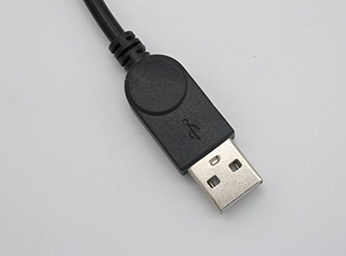 Cuziss 30cm USB 2.0 a Power Enhancer Y 1 Female to 2 Male Data Charge Cable Extension Cord