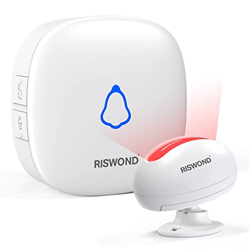 Wireless Motion Sensor Door Chime: Business Entry Doorbell Indoor Motion Detector Buzzer (500Ft Range, 32 Tunes, 5 Level Volume) Store Entrance Alert