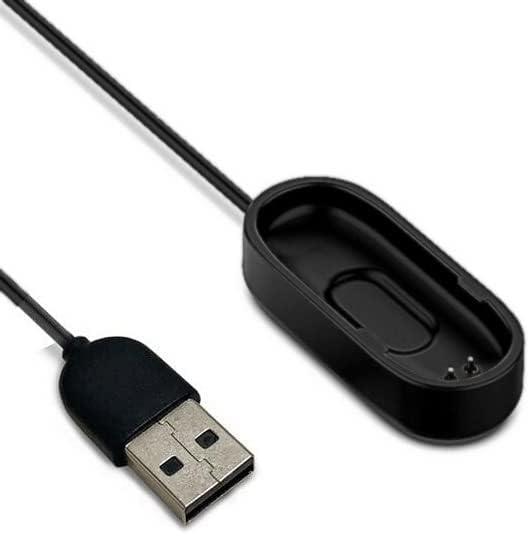 FANTIA USB Charging Cable Charger Fitness Sport Tracker for Xiaomi Mi Band 4 Black