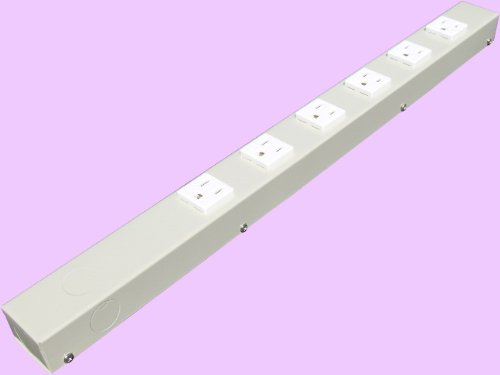 20 in Hardwired Power Strip, Beige, H02006NVG